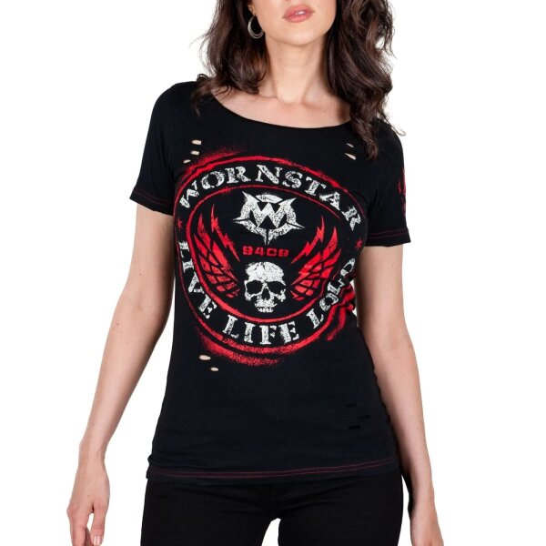 WORNSTAR Damen Sirens Collection Magna Vita Tee T-Shirt schwarz