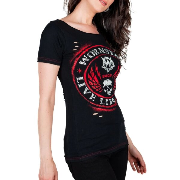 WORNSTAR Damen Sirens Collection Magna Vita Tee T-Shirt schwarz