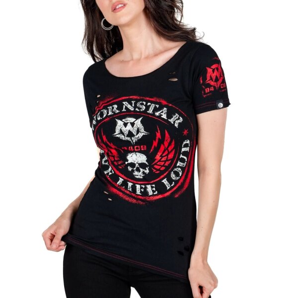 WORNSTAR Damen Sirens Collection Magna Vita Tee T-Shirt schwarz