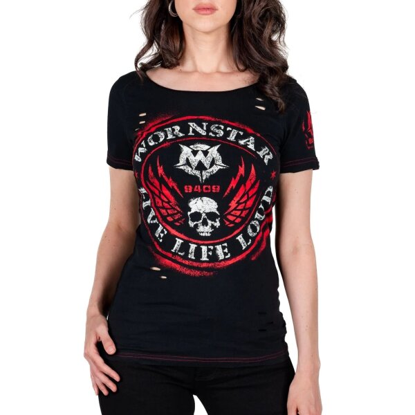 WORNSTAR Damen Sirens Collection Magna Vita Tee T-Shirt schwarz