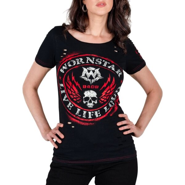 WORNSTAR Damen Sirens Collection Magna Vita Tee T-Shirt schwarz