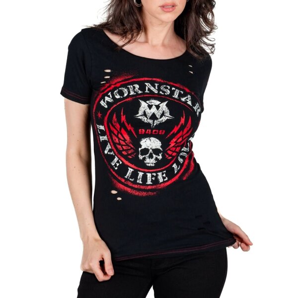 WORNSTAR Damen Sirens Collection Magna Vita Tee T-Shirt schwarz