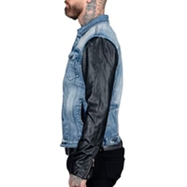 WORNSTAR Herren Whiplash Jacket Faux Leather - Jeans West