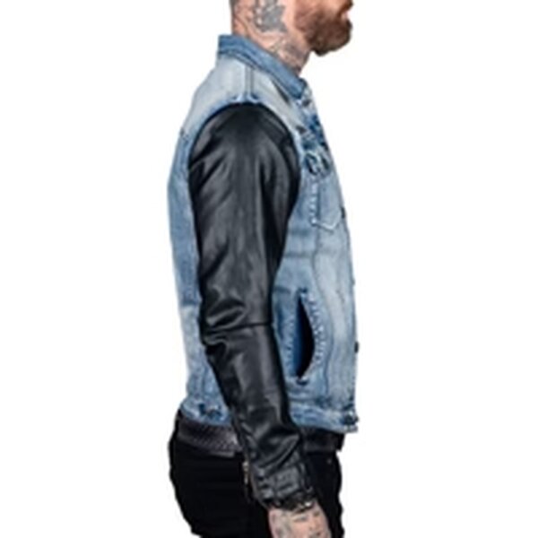 WORNSTAR Herren Whiplash Jacket Faux Leather - Jeans West