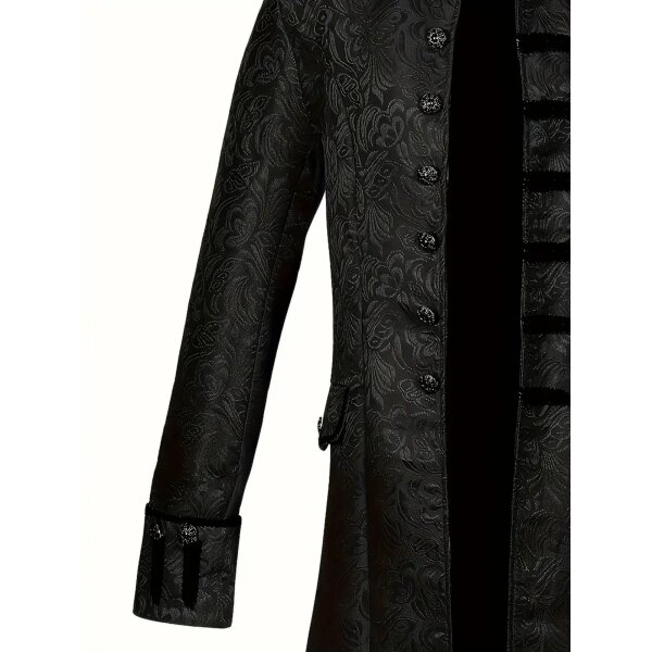 ROCK-HUS Mantel Mantel Schwarz Barock Gothic XL