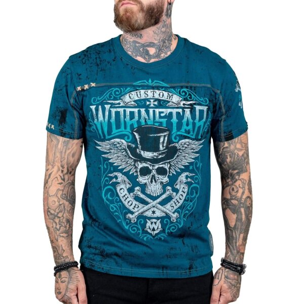 WORNSTAR Herren Artist Asylum Collection Elegantly Wasted Tee - Teal Türkisblau