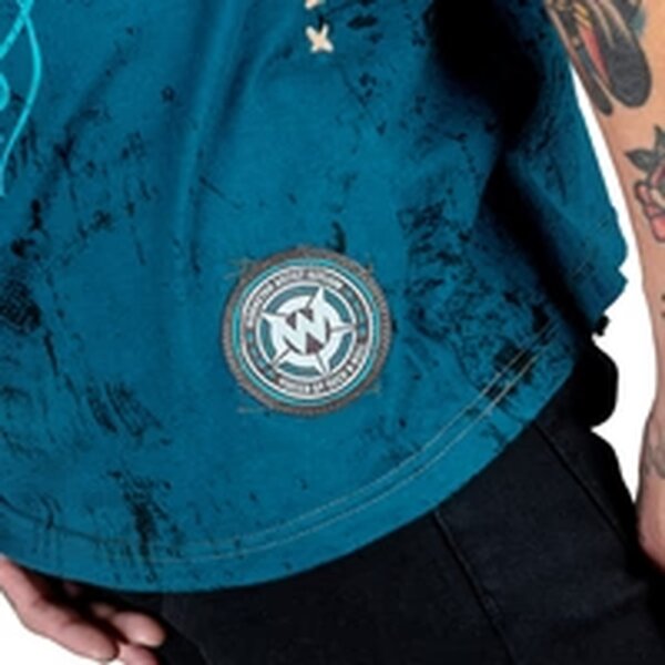 WORNSTAR Herren Artist Asylum Collection Elegantly Wasted Tee - Teal Türkisblau