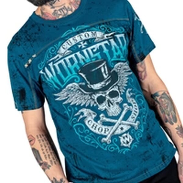 WORNSTAR Herren Artist Asylum Collection Elegantly Wasted Tee - Teal Türkisblau