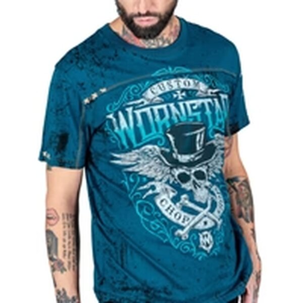 WORNSTAR Herren Artist Asylum Collection Elegantly Wasted Tee - Teal Türkisblau