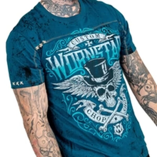 WORNSTAR Herren Artist Asylum Collection Elegantly Wasted Tee - Teal Türkisblau