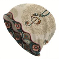 ROCK-HUS Beanie Notenschlüssel Mandala Bunt