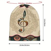 ROCK-HUS Beanie Notenschlüssel Mandala Bunt