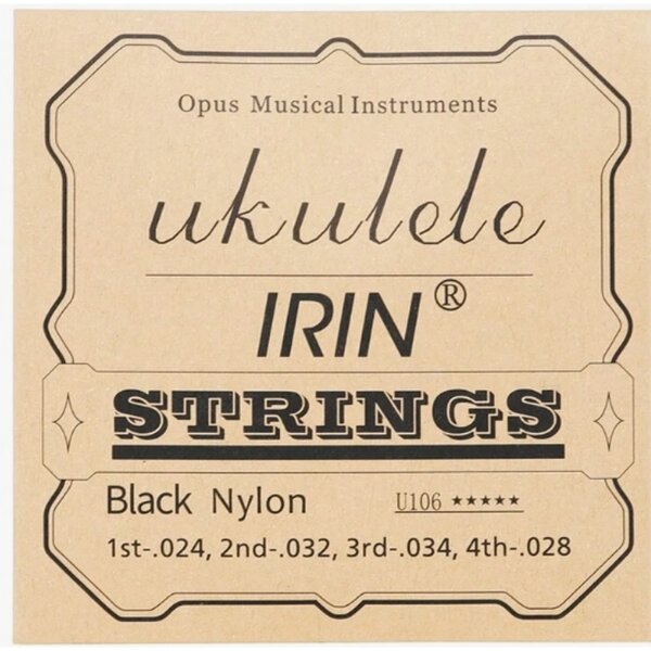 ROCK-HUS Ukulele Saiten IRIN 24-32-34-28 SCHWARZ